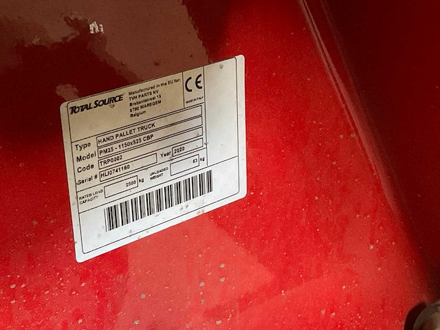 Total source hand hydraulische palletwagen - afbeelding 4 van  5
