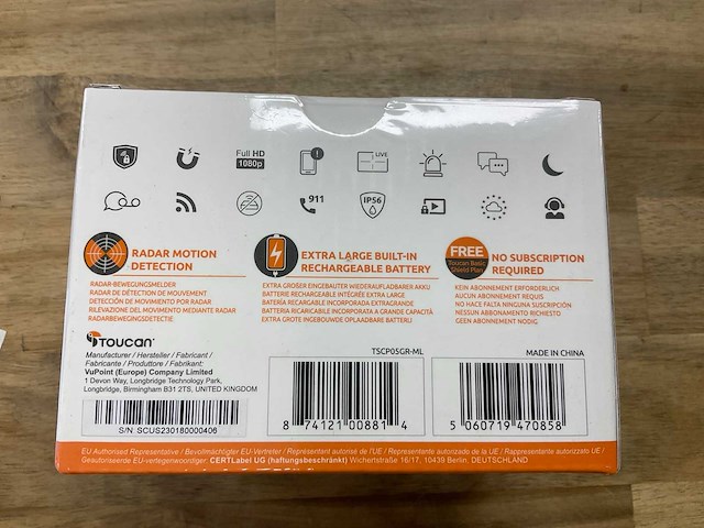 Toucan draadloze beveiligingscamera - afbeelding 2 van  2