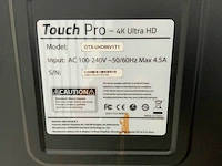 Touch pro - 86" (ots-uhd86v1t1) 4k uhd interactief touchscreen on rolling stand - afbeelding 5 van  5