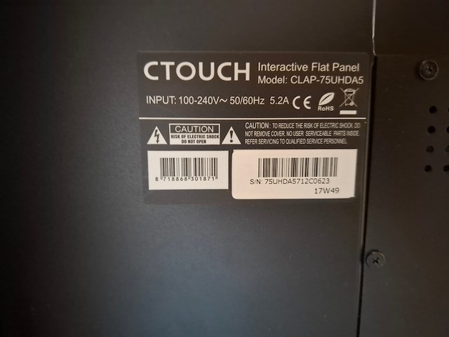 Touchdisplay, c-touch, smartmetals, ctouch laser sky 75 inch, smart metals s062.2905 - afbeelding 7 van  8