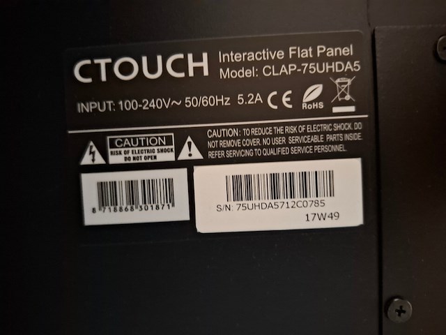 Touchdisplay, c-touch, smartmetals, ctouch laser sky 75 inch, smart metals s062.2905 - afbeelding 2 van  8