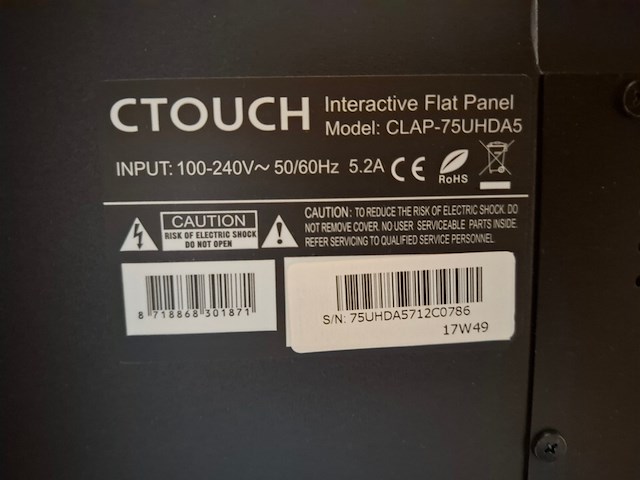 Touchdisplay, c-touch, smartmetals, ctouch laser sky 75 inch, smart metals s062.2905 - afbeelding 7 van  16