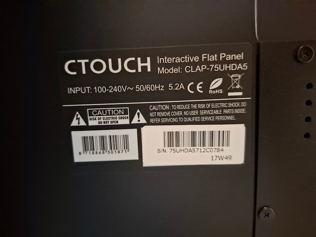 Touchdisplay, c-touch, smartmetals, ctouch laser sky 75 inch, smart metals s062.2905 - afbeelding 13 van  16