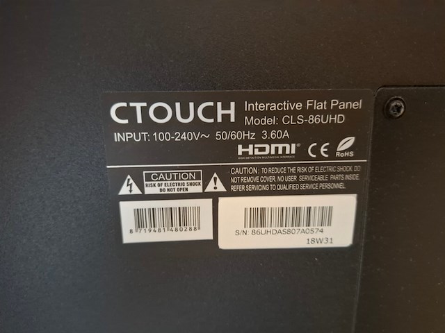 Touchdisplay, c-touch, smartmetals, ctouch laser sky 86 inch, smart metals s062.2905 - afbeelding 6 van  8