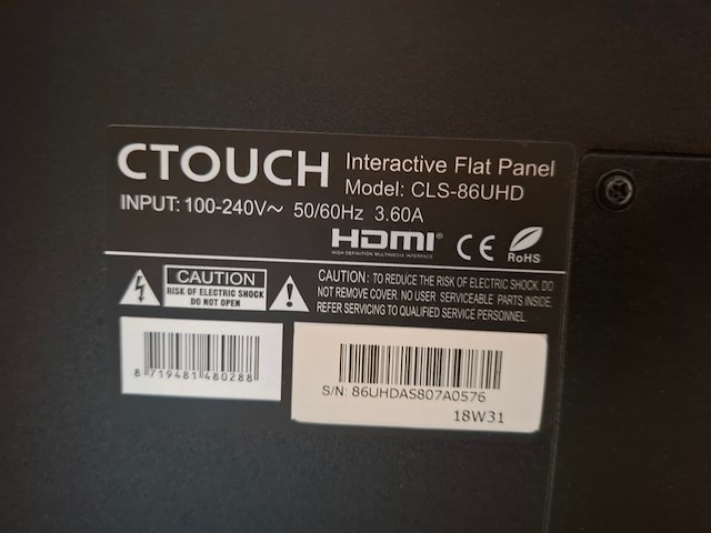Touchdisplay, c-touch, smartmetals, ctouch laser sky 86 inch, smart metals s062.2905 - afbeelding 6 van  7