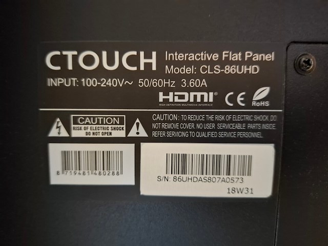 Touchdisplay, c-touch, smartmetals, ctouch laser sky 86 inch, smart metals s062.2905 - afbeelding 6 van  7