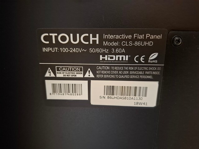 Touchdisplay, c-touch, smartmetals, ctouch laser sky 86 inch, smart metals s062.2905 - afbeelding 7 van  8