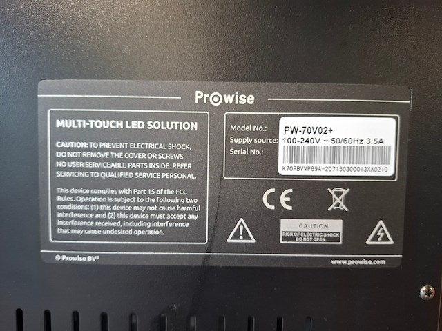 Touchdisplay, prowise, pw-70v02+ - afbeelding 6 van  10