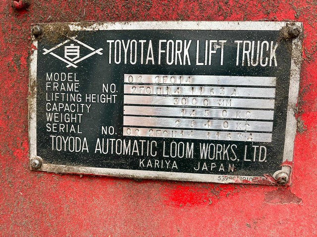 Toyota - 02 2f014 - vorkheftruck - afbeelding 9 van  9