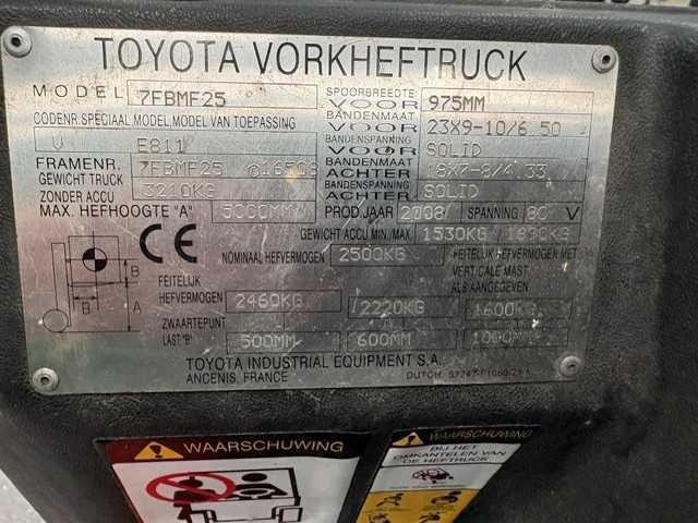 Toyota - 2008 - 7fbmf25 - vorkheftruck - afbeelding 7 van  7