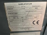 Toyota - 2018 - 8fbe16t - vorkheftruck, freelift, side shift - kunststof dak - 4e functie - afbeelding 10 van  18