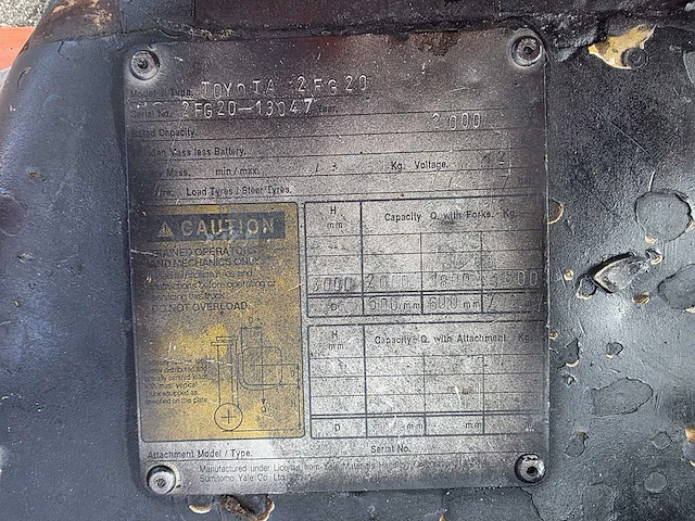 Toyota - 2fg20-13047 - vorkheftruck - afbeelding 14 van  16