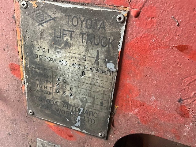 Toyota - 42-4fg20 - vorkheftruck - afbeelding 5 van  19