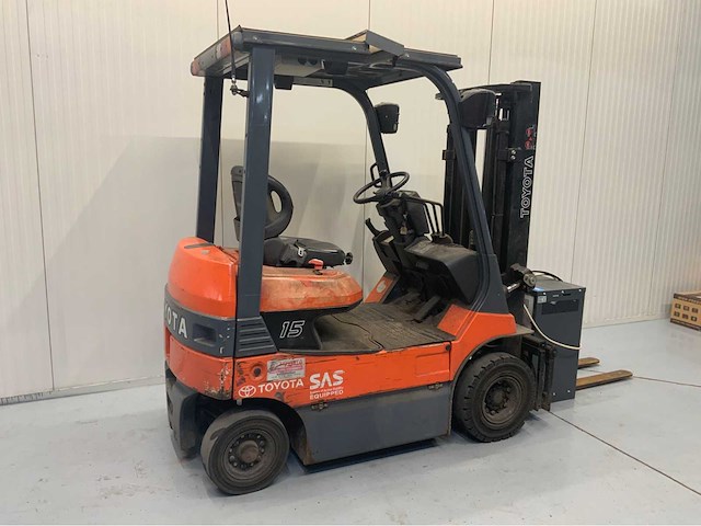 Toyota - 7fb15 - 3m duplex, free-lift, side-shift - vorkheftruck - afbeelding 4 van  14