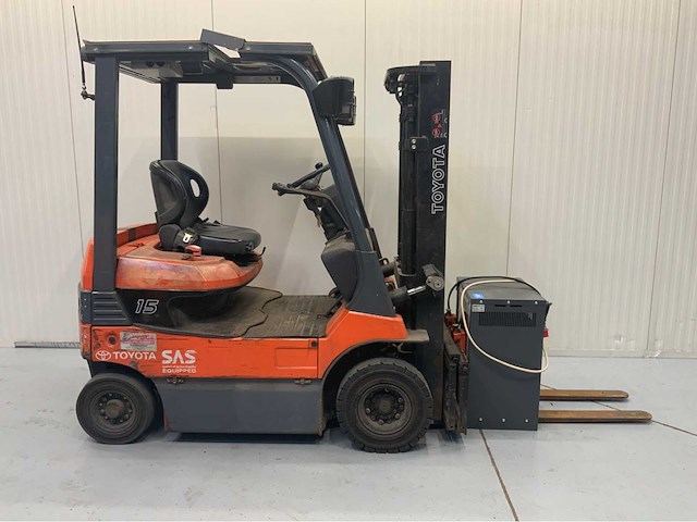 Toyota - 7fb15 - 3m duplex, free-lift, side-shift - vorkheftruck - afbeelding 5 van  14