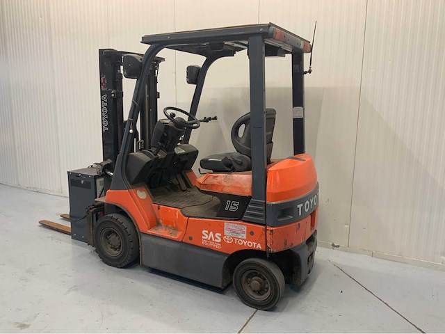 Toyota - 7fb15 - 3m duplex, free-lift, side-shift - vorkheftruck - afbeelding 5 van  10