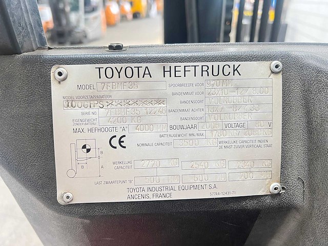 Toyota - 7fbmf35 - vorkheftruck - side-shift - vorkensteller - afbeelding 8 van  16