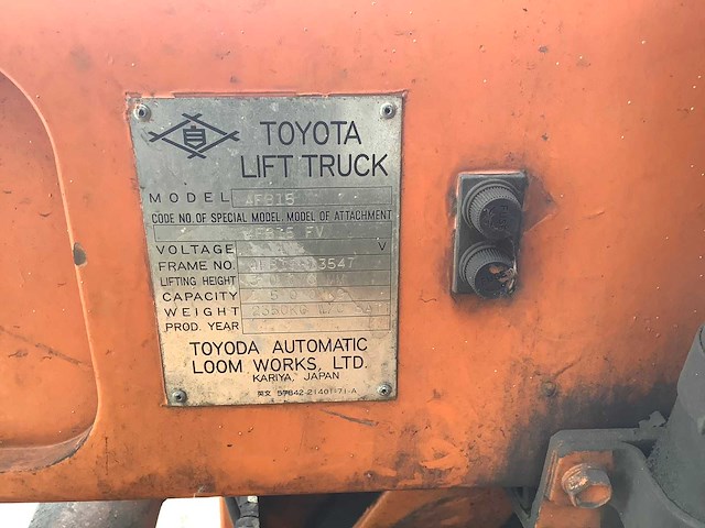 Toyota 4fb15 vorkheftruck - afbeelding 10 van  10