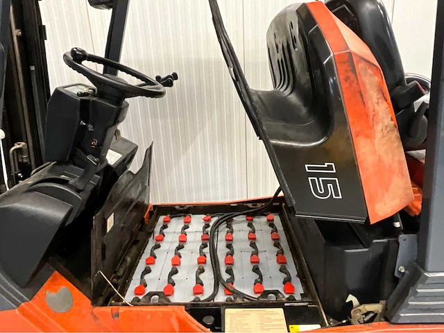 Toyota 7fb15 vorkheftruck- freelift - sideshift - acculader - 5391 uur - afbeelding 7 van  19