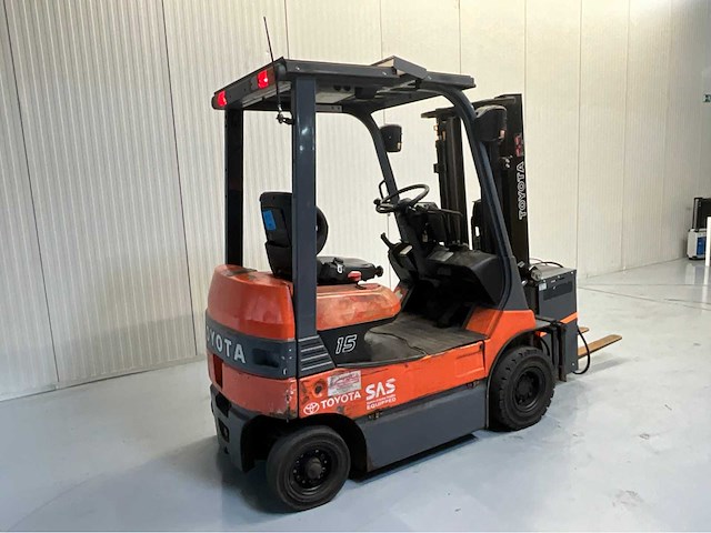 Toyota 7fb15 vorkheftruck- freelift - sideshift - acculader - 5391 uur - afbeelding 15 van  19