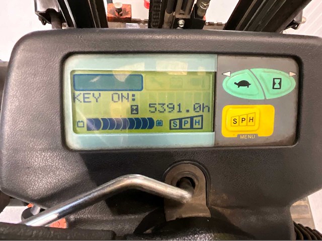 Toyota 7fb15 vorkheftruck- freelift - sideshift - acculader - 5391 uur - afbeelding 3 van  19