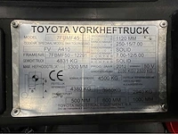 Toyota 7fbmf45 - vorkheftruck duplex - bluespot - 4500kg - afbeelding 12 van  15
