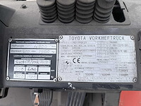 Toyota heftruck met 4e ventiel-vorkversteller-sideshift-470cm hoog-weing uren 6445 - afbeelding 11 van  13
