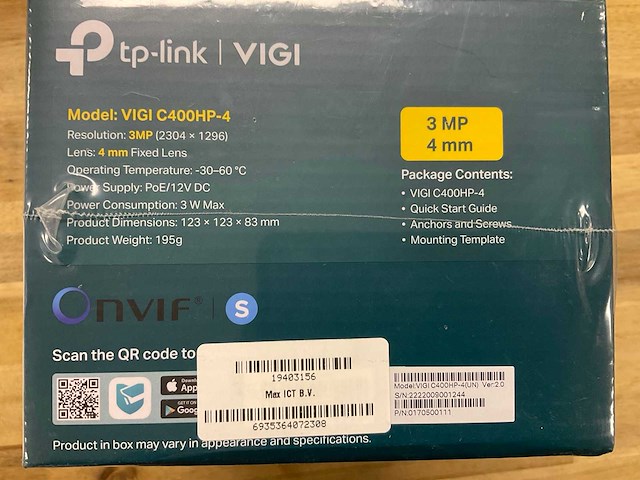 Tp link 3mp turret beveiligingscamera - afbeelding 4 van  4