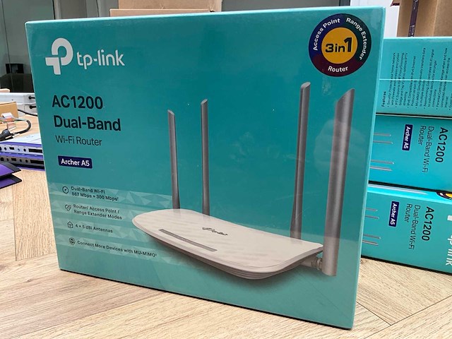 Tp-link ac 1200 wifi router (4x) - afbeelding 2 van  4