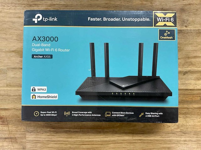 Tp-link archer ax55 dual-band gigabit wi-fi 6 router - afbeelding 1 van  2