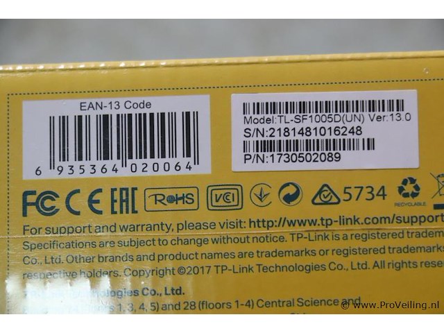 Tp-link ethernet switch tl-sf1005d 1730502089 - afbeelding 3 van  3