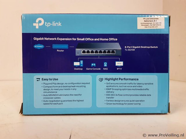 Tp-link netwerkswitch tl-sg108 - afbeelding 2 van  6