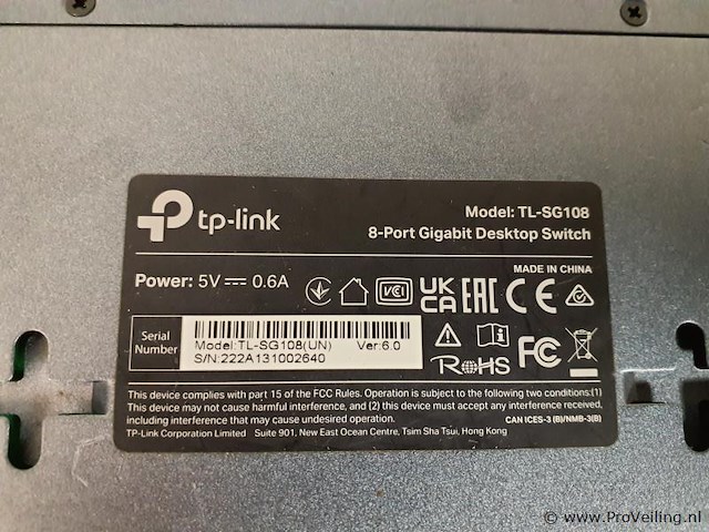 Tp-link netwerkswitch tl-sg108 - afbeelding 5 van  6