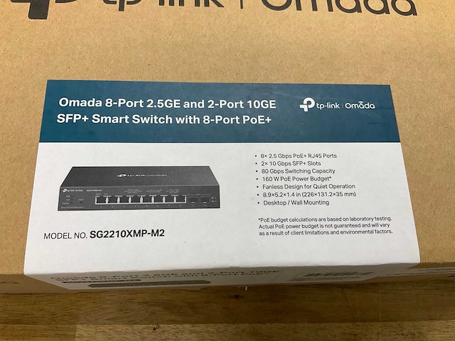 Tp link omada 8-port switch - afbeelding 1 van  2