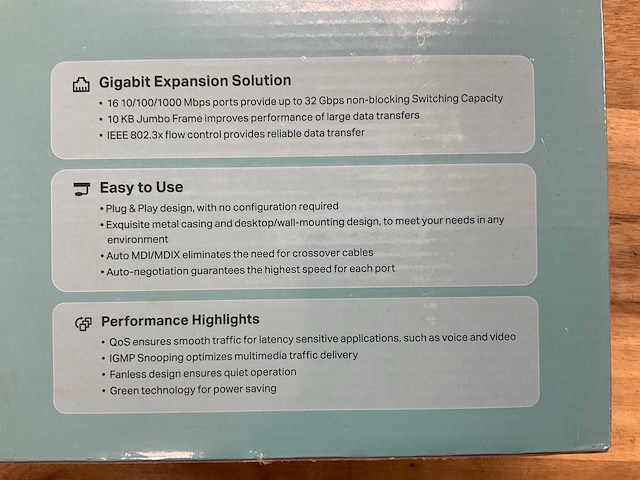 Tp link tl-sg116 switch - afbeelding 3 van  3