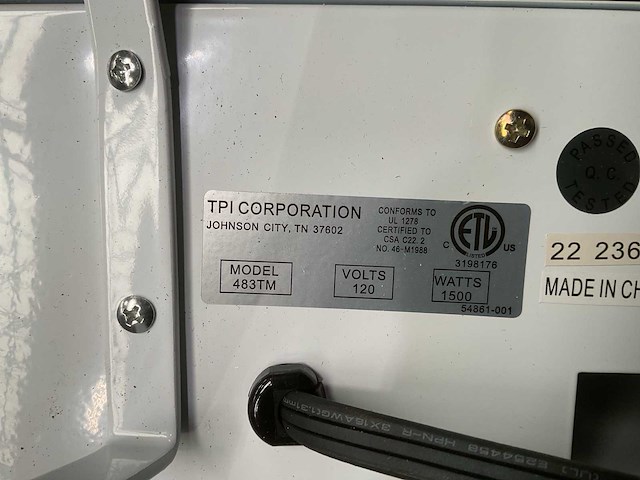 Tpi corporation 483tm elektrische kachel - afbeelding 7 van  7
