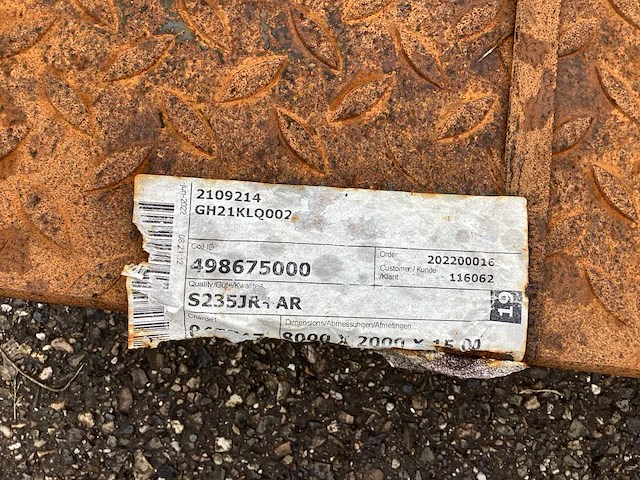 Traanplaat 1.5 cm dik een plaat staal - afbeelding 7 van  7