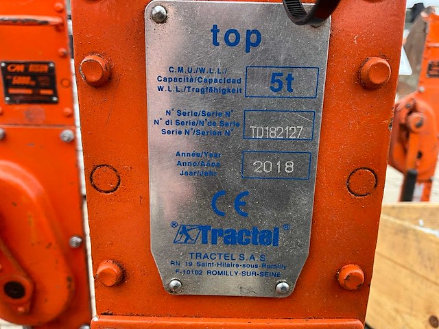 Tractel/steel jack/ cm bison top 5t/ sj50 dommekracht (4x) - afbeelding 12 van  12