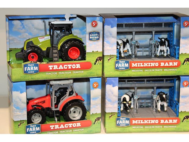 Tractor en milking barn dutch farm serie, zes stuks. - afbeelding 2 van  2