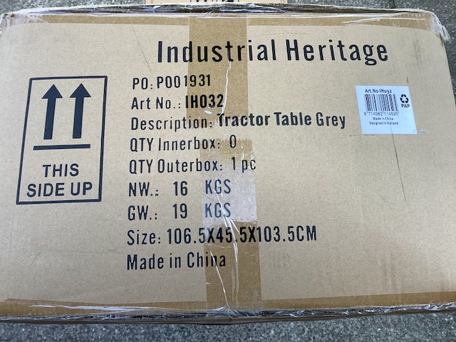 Tractor hangtafel, esschert design, iho 32, grijs - afbeelding 5 van  6