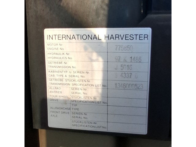 Tractor, international, 743xl, 1985 - afbeelding 14 van  40