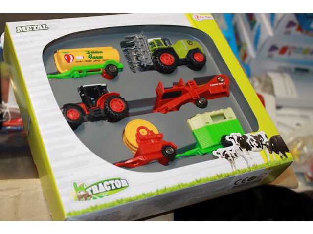 Tractor set rood 1x in ds 16 - afbeelding 2 van  3