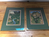 Traditioneel indiaas miniatuurschilderijen 2x - afbeelding 1 van  6