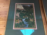 Traditioneel indiaas miniatuurschilderijen 2x - afbeelding 2 van  6