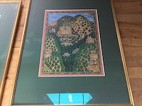 Traditioneel indiaas miniatuurschilderijen 2x - afbeelding 3 van  6