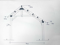 Traditionele douglas kapschuur 960x360x325 cm - afbeelding 10 van  18