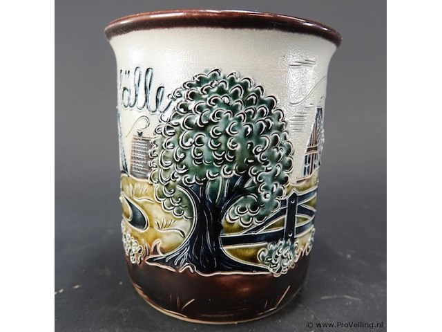Traditionele duitse keramieken/gres pot - afbeelding 2 van  5