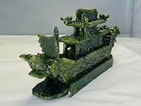 Traditionele jade drakenboot - inclusief doos - afbeelding 4 van  5