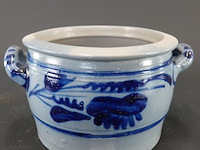 Traditionele keulse pot (of boterpot) van geglazuurd steengoed (gres) - afbeelding 2 van  5