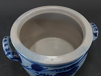 Traditionele keulse pot (of boterpot) van geglazuurd steengoed (gres) - afbeelding 3 van  5